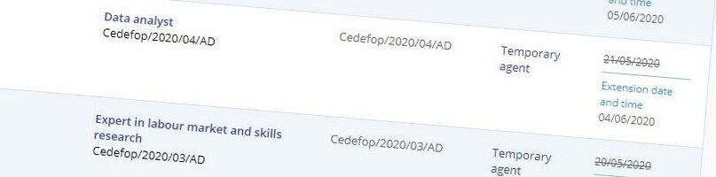 Candidaturas ao Cedefop